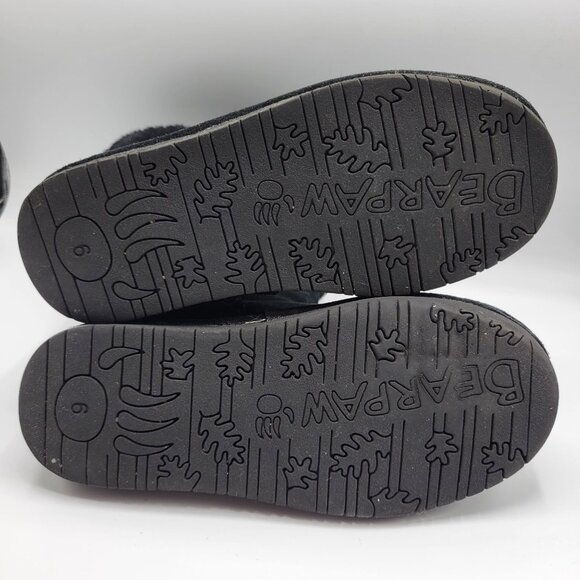 Bearpaw Black Suede Fur Lined Winter Boots Womens Size 6 Warm & Stylish - Picture 10 of 12